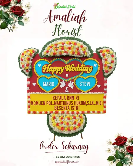 Papan Bunga Pernikahan Pulung Kencana